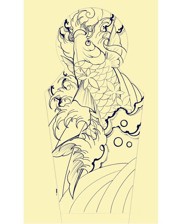 线条纹身手稿